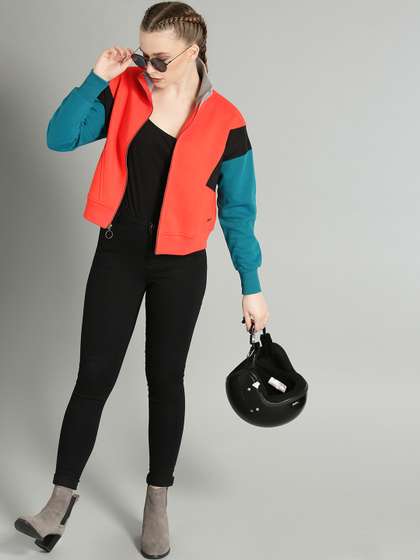The Roadster
                        Lifestyle Co Women Coral Orange Solid
                        Sweatshirt