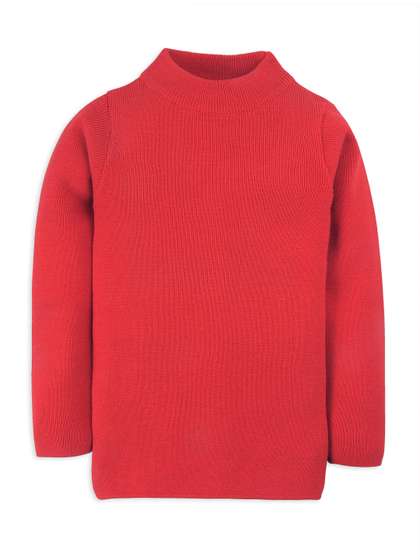 RVK Unisex Red Solid
                    Acrylic Sweater