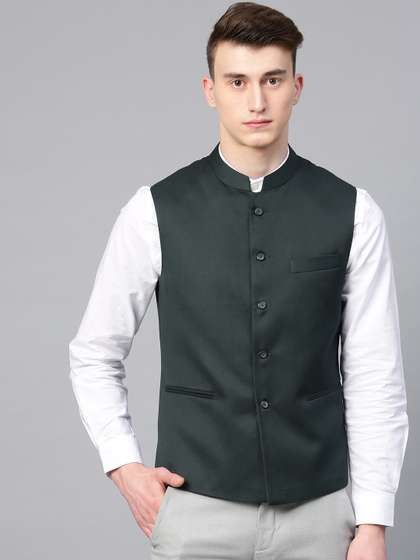 MANQ Men Slim Fit Nehru Jacket
