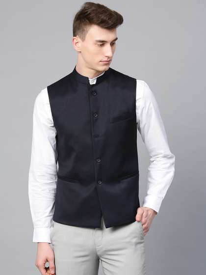 MANQ Men Solid Nehru Jacket