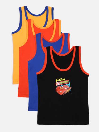Bodycare Kids Boys Pack
                    of 4 Disney Cars Printed Innerwear Vest