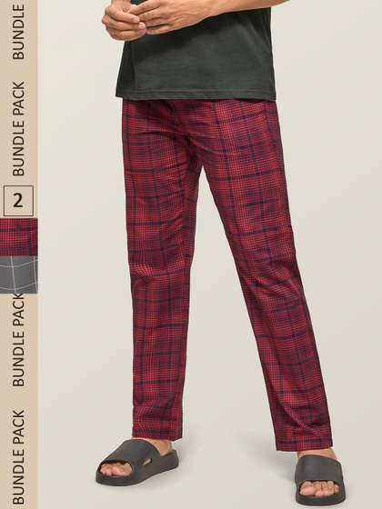 XYXX Men Super
                        Combed Cotton Pack of 2 Checkmate Lounge Pants
                        XYPYJM2PCKN48