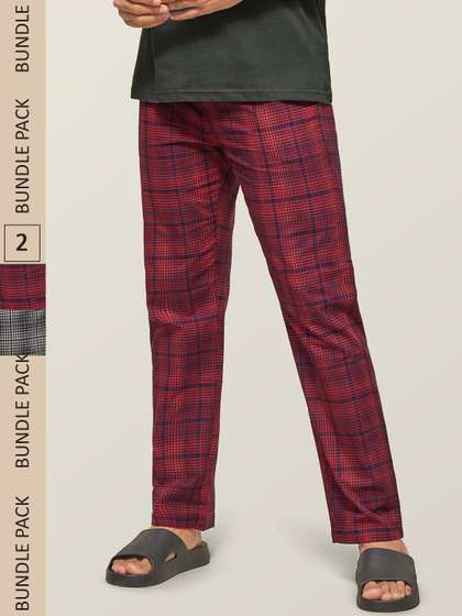 XYXX Men Super
                        Combed Cotton Pack of 2 Checkmate Lounge Pants
                        XYPYJM2PCKN23