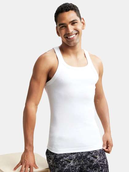 Jockey Combed Cotton
                        Rib Square Neck Gym Vest-US26