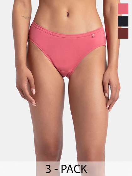 Jockey Pack of 3
                        Medium Coverage Super Combed Cotton StayFresh
                        Bikini-1410