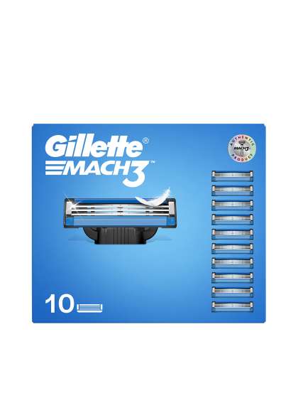 Gillette Men Set of 10 Mach 3 Shaving Blades