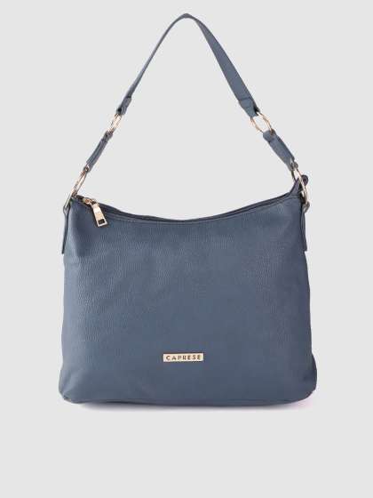 caprese navy blue solid shoulder bag