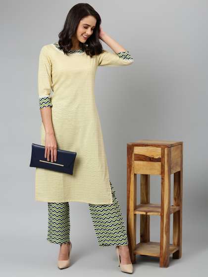 Price History of Khushal K Women Printed Kurti with Palazzos from Myntra 111 8814668