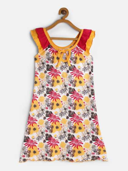 SINI MINI Girls
                      Multicoloured Printed Nightdress