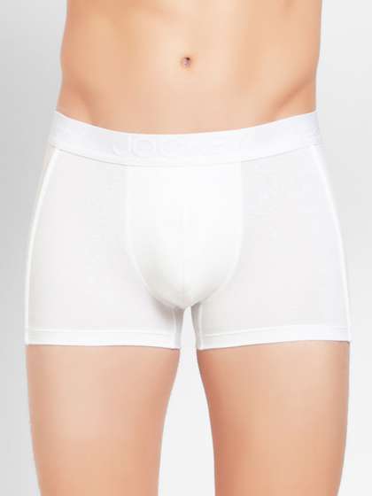 Jockey International
                        Collection Men White Solid Trunks IC25