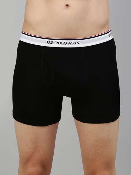 U.S. Polo Assn. Men
                      Black Solid Trunks I667-002-P1