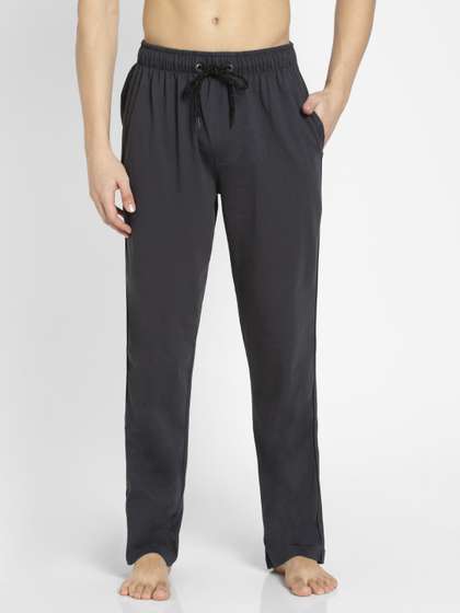 Jockey Men Charcoal
                        Grey Solid Track Pants