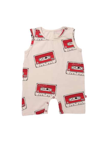 Nino Bambino Infant Boys
                    Cream-Coloured & Red Printed Organic Cotton
                    Sustainable Romper