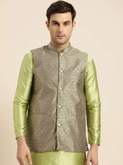 SOJANYA Men Woven Design Nehru Jacket
