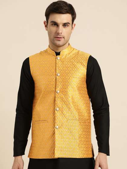 SOJANYA Men Woven Design Nehru Jacket