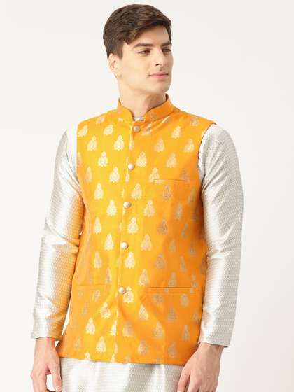 SOJANYA Men Woven Design Nehru Jacket