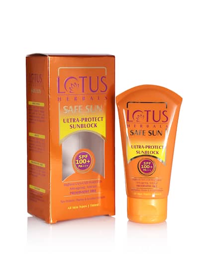 Lotus Herbals Unisex Safe Sun SPF 100 Anti-Ageing Ultra-Protect Tinted Sunblock - 50 g