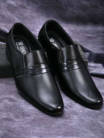 Sir Corbett Men
                        Black Semiformal Shoes