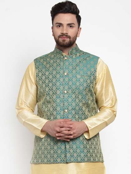 Jompers Men Woven Design Nehru Jacket