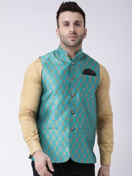 Hangup Printed Bandhgala Nehru Jacket