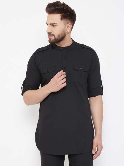 Hypernation Solid Pathani Kurta
