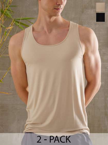 DAMENSCH Men Pack of
                        2 Bamboo Vest DAM-VEST-NBL-BZ-PACK-2-MIX