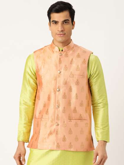 SOJANYA Men Woven Design Nehru Jacket