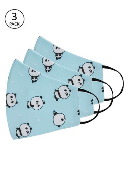 Tossido Unisex Pack Of 3
                    Blue 3 Ply Premium Cotton Printed Masks