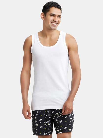 Jockey Combed
                          Cotton Round Neck Sleeveless Vest-8816