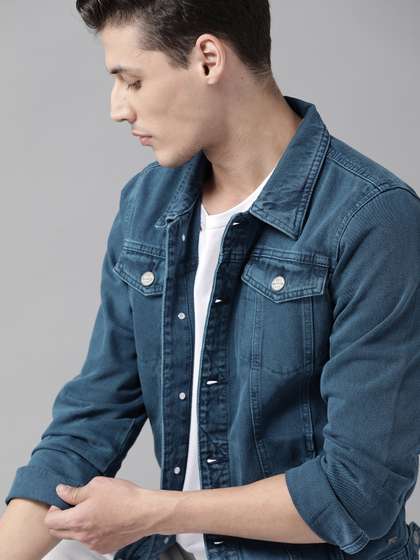 Roadster Men Solid Denim Jacket