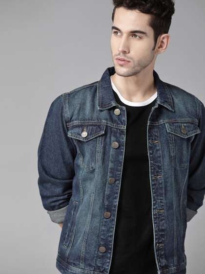Roadster Men Washed Denim Jacket