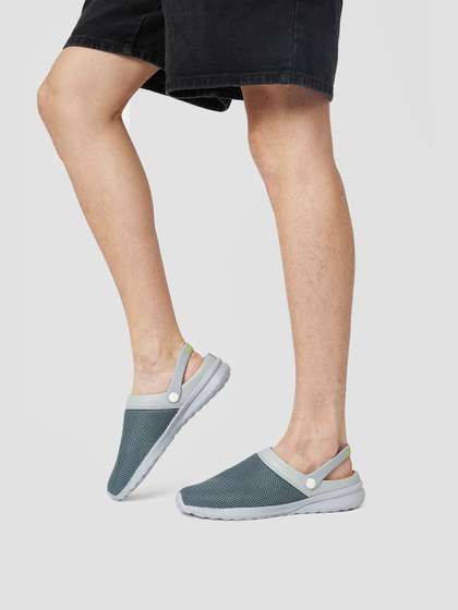 Price History of KazarMax Men Grey Clogs Sandals (6) by Myntra