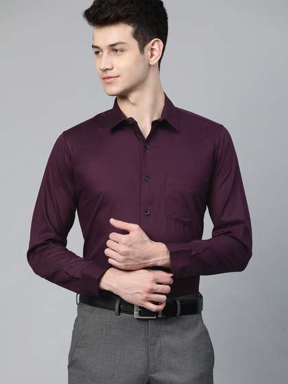 DENNISON Men Purple
                        Smart Slim Fit Solid Twill Formal Shirt