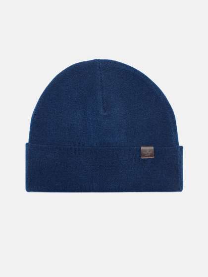 WROGN Unisex Navy Blue
                    Solid Acrylic Beanie