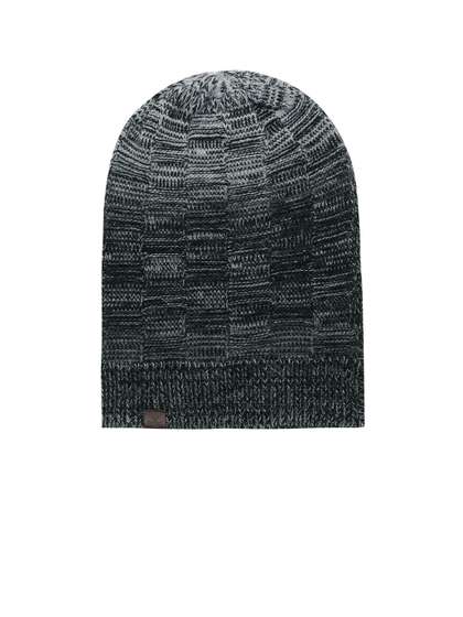 WROGN Unisex Black &
                    Grey Self Design Beanie