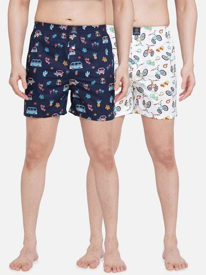 URBAN SCOTTISH Men
                        Pack of 2 Printed Pure Cotton Boxers
                        RE-USBX1805