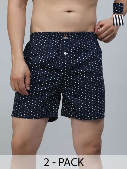 URBAN SCOTTISH Men
                          Pack of 2 Pure Cotton Boxers USBX2044