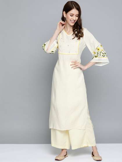 HERE&NOW Women Striped Straight Kurta