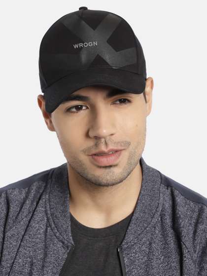 WROGN Unisex Black
                    Printed Baseball Cap