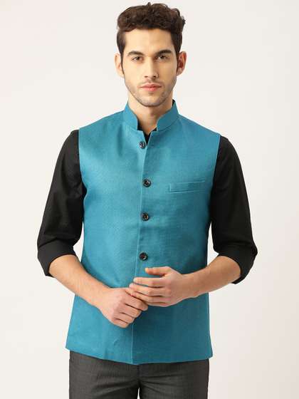 Vastraa Fusion Men Woven Design Nehru Jacket
