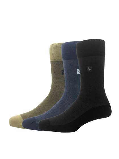 Allen Solly Men Pack
                      Of 3 Solid Calf-Length Socks
