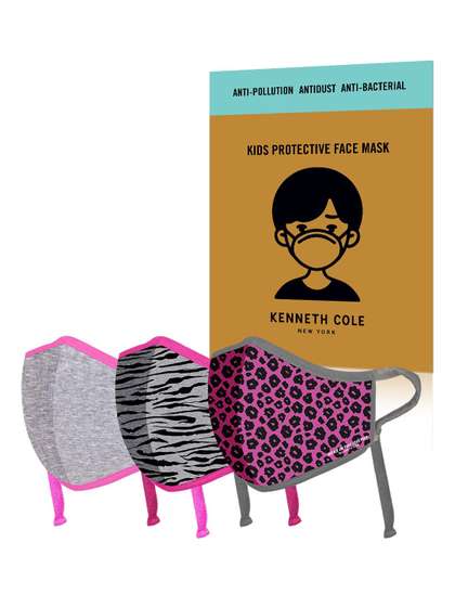 Kenneth Cole Kids Pack
                    of 3 Pcs Multicoloured Reusable 6-Ply Protective
                    Outdoor Masks