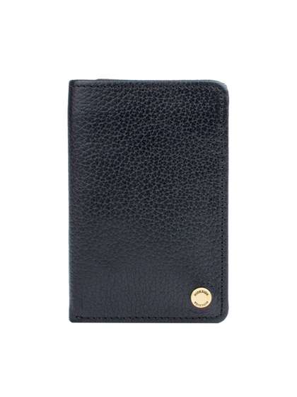 Hidesign Men Black Solid
                    Leather Three Fold Wallet