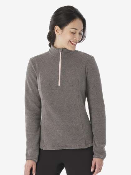 Decathlon QUECHUA -
                        Women Grey Half Zip Warm Fleece Sweater