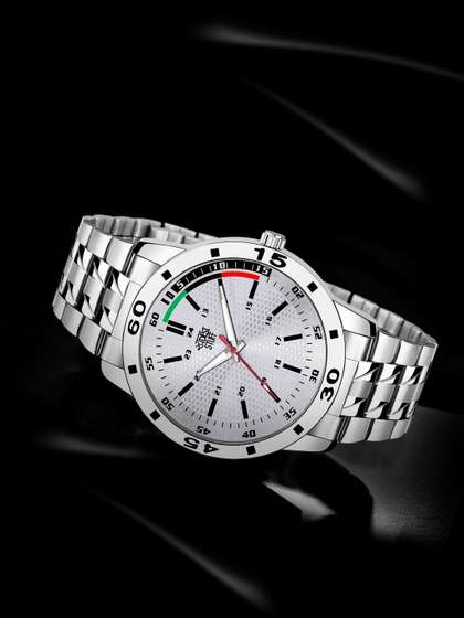 SWADESI STUFF Boys
                    Silver-Toned Analogue Watch