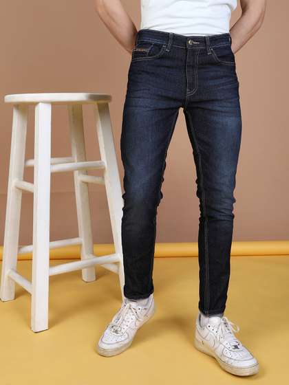 The Indian Garage
                          Co Men Navy Blue Slim Fit Mid-Rise Clean Look
                          Jeans