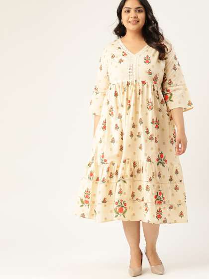 Price History of Sztori Plus Size Floral Print Dress from Myntra 111 12442032