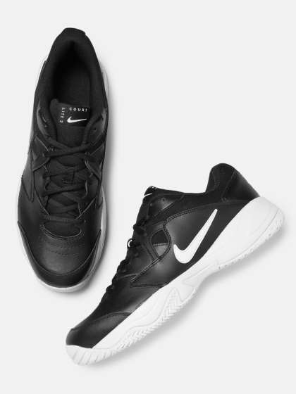 black and white tennis shoes