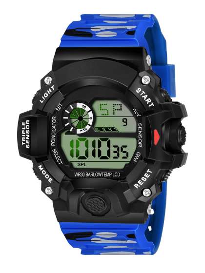 SWADESI STUFF Unisex Kids Black Digital Watch army