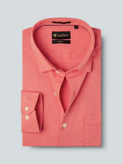 INVICTUS Men Pink
                        Regular Fit Solid Formal Shirt